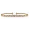 14K Yellow Gold Diamond Bangle Bracelet - 0.25 ct