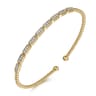 14K Yellow Gold Diamond Bangle Bracelet - 0.25 ct