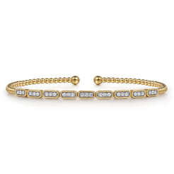 14K Yellow Gold Diamond Bangle Bracelet