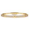 14K Yellow Gold Diamond Bangle with Pyramid Rhombus Stations - 0.5 ct