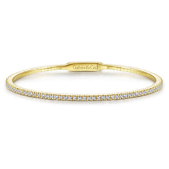 14K Yellow Gold Diamond Bangle
