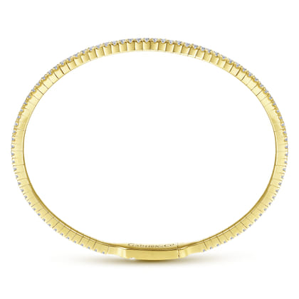 14K Yellow Gold Diamond Bangle