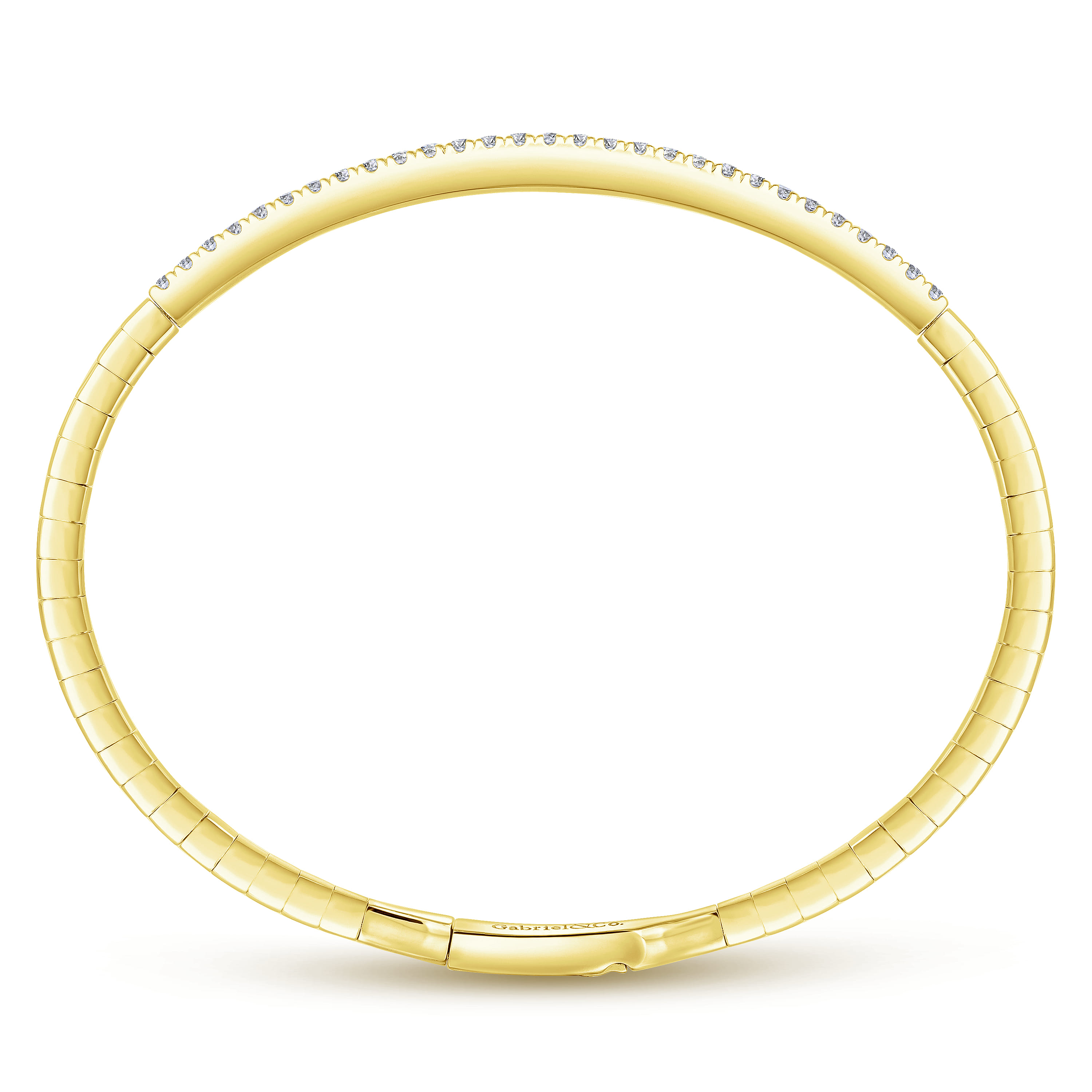 14K Yellow Gold Diamond Bangle - 0.5 ct - Shot 3