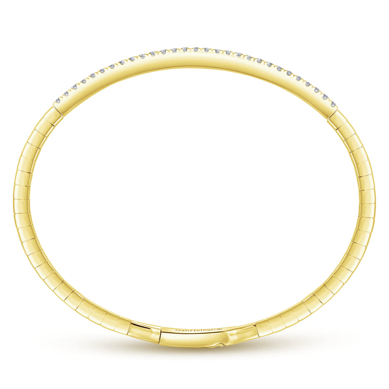 14K Yellow Gold Diamond Bangle - 0.5 ct - Shot 3