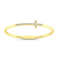 14K Yellow Gold Diamond Bangle