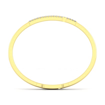 14K Yellow Gold Diamond Bangle