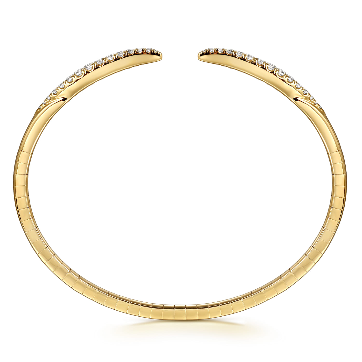 14K Yellow Gold Diamond Bangle - 0.51 ct - Shot 3