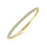 14K Yellow Gold Diamond Bangle - 1 ct