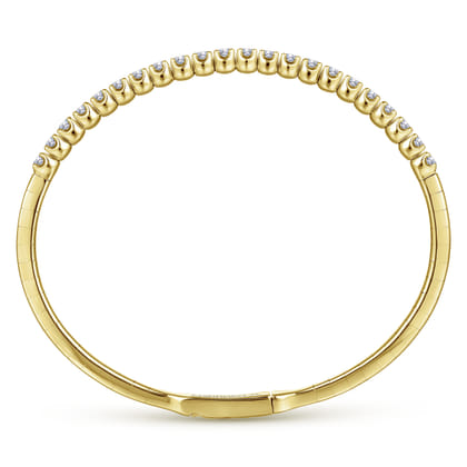 14K Yellow Gold Diamond Bangle