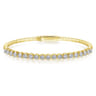 14K Yellow Gold Diamond Bangle - 1.5 ct