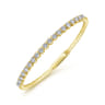 14K Yellow Gold Diamond Bangle - 1.5 ct