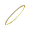 14K Yellow Gold Diamond Bangle - 1.05 ct