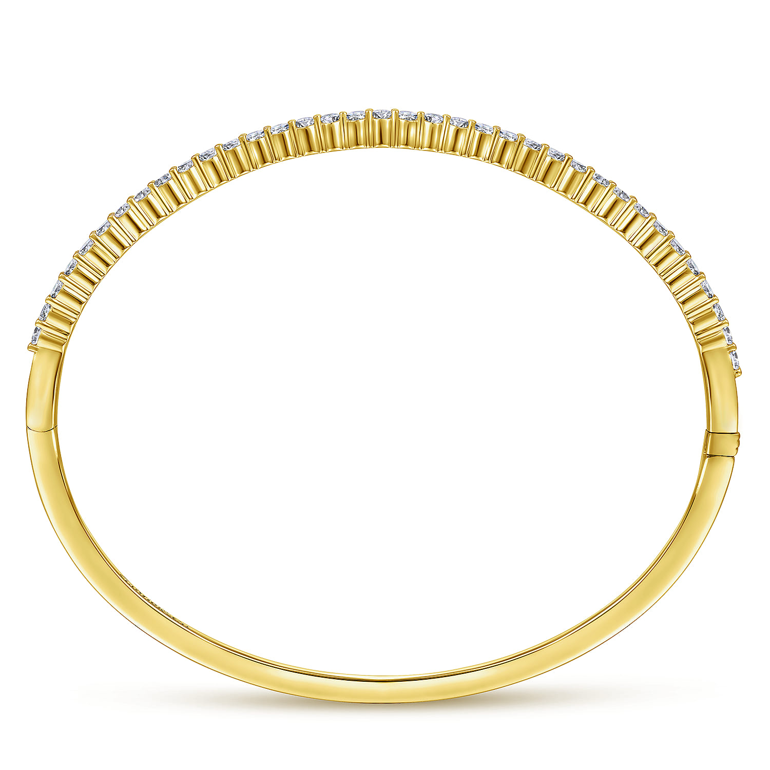 14K Yellow Gold Diamond Bangle - 1.05 ct - Shot 3