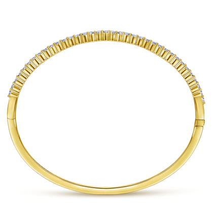 14K Yellow Gold Diamond Bangle