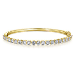 14K Yellow Gold Diamond Bangle