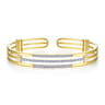 14K Yellow Gold Diamond Bangle - 0.75 ct