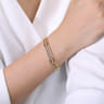 14K Yellow Gold Diamond Bangle - 0.75 ct