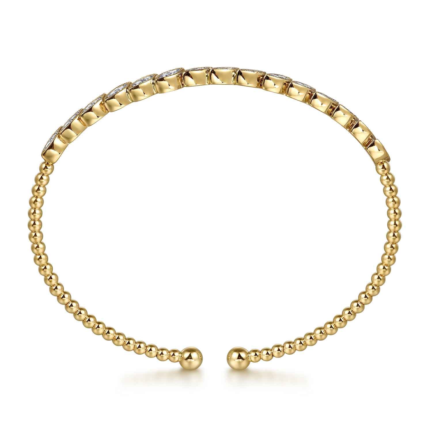 14K Yellow Gold Diamond Bangle - 0.36 ct - Shot 3