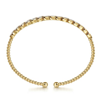 14K Yellow Gold Diamond Bangle