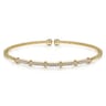 14K Yellow Gold Diamond Bangle - 0.2 ct