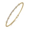 14K Yellow Gold Diamond Bangle - 0.2 ct