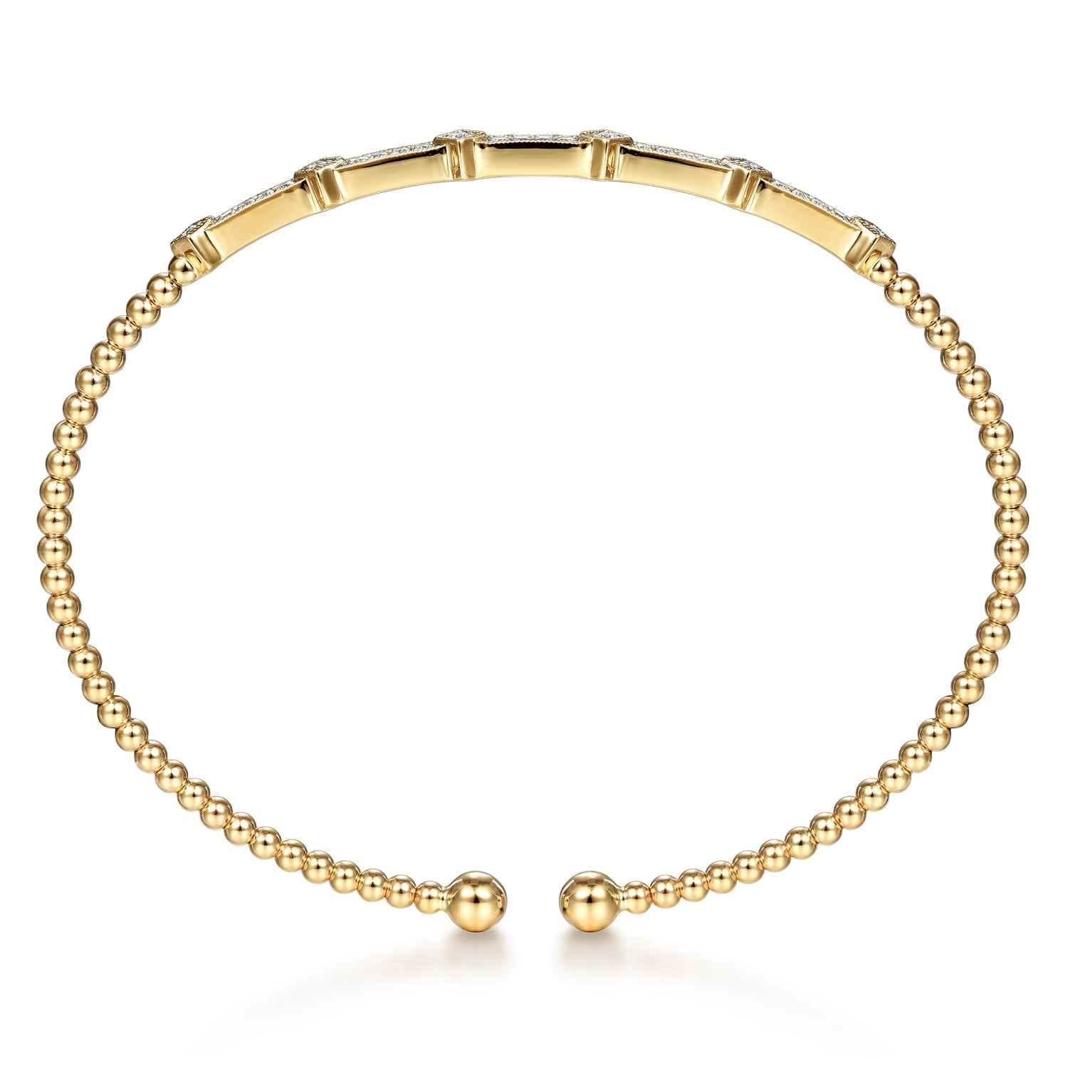14K Yellow Gold Diamond Bangle - 0.2 ct - Shot 3