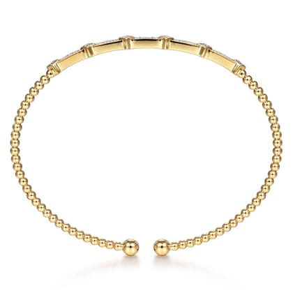 14K Yellow Gold Diamond Bangle