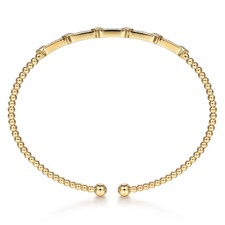 14K Yellow Gold Diamond Bangle - 0.2 ct - Shot 3