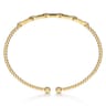 14K Yellow Gold Diamond Bangle - 0.2 ct