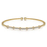 14K Yellow Gold Diamond Bangle - 0.2 ct