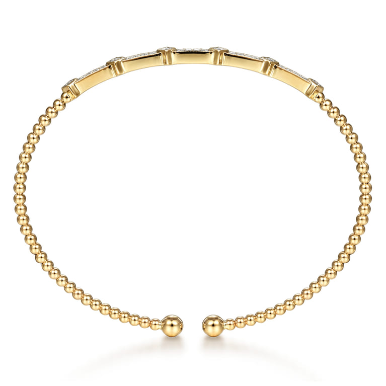14K Yellow Gold Diamond Bangle - 0.2 ct - Shot 3