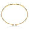 14K Yellow Gold Diamond Bangle - 0.2 ct