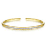 14K Yellow Gold Diamond Bangle - 0.68 ct