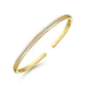 14K Yellow Gold Diamond Bangle - 0.68 ct
