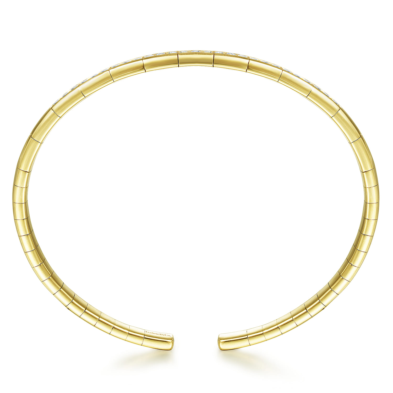14K Yellow Gold Diamond Bangle - 0.68 ct - Shot 3