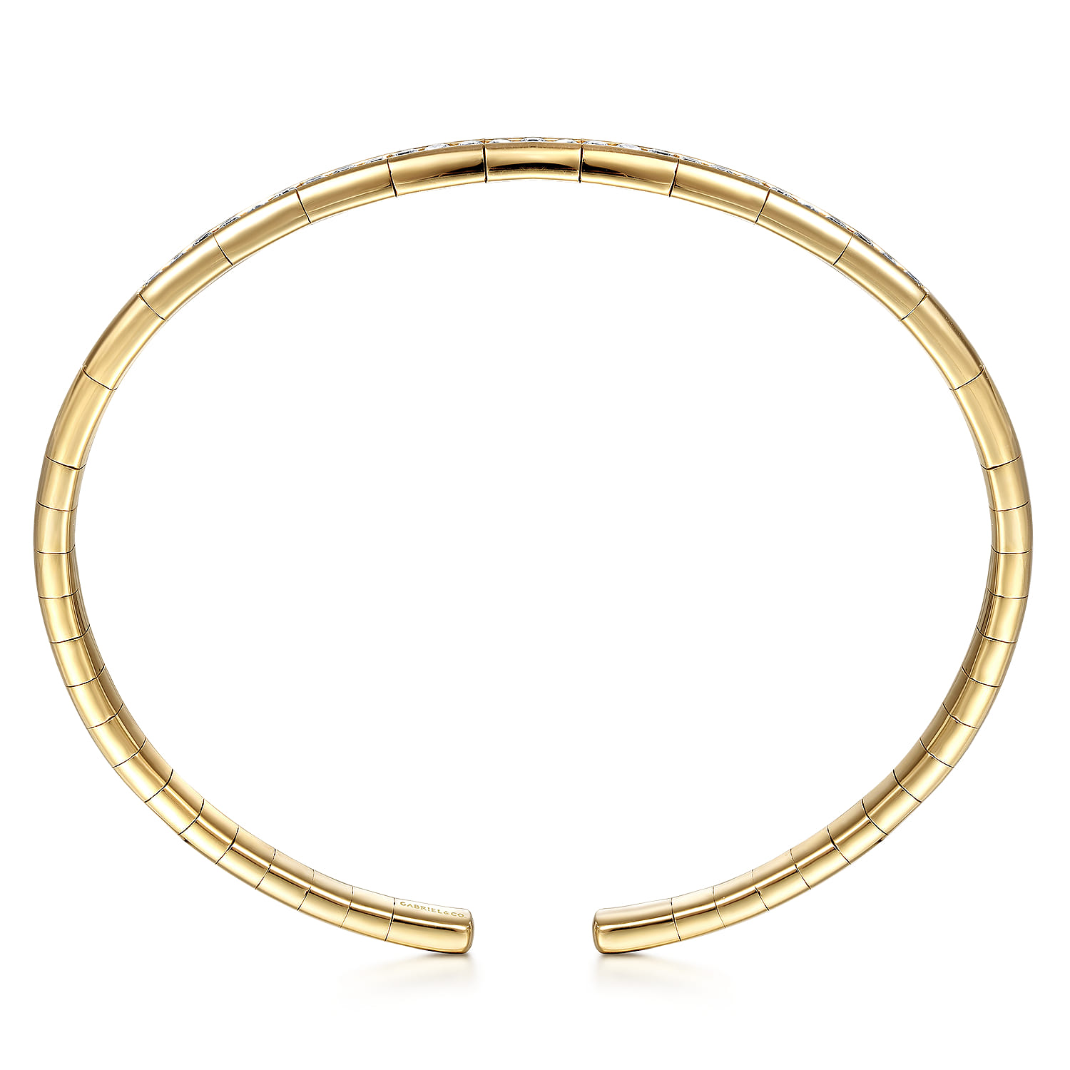 14K Yellow Gold Diamond Bangle - 0.65 ct - Shot 3