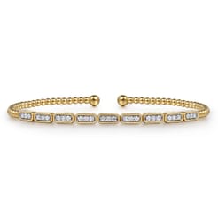 14K Yellow Gold Diamond Bangle