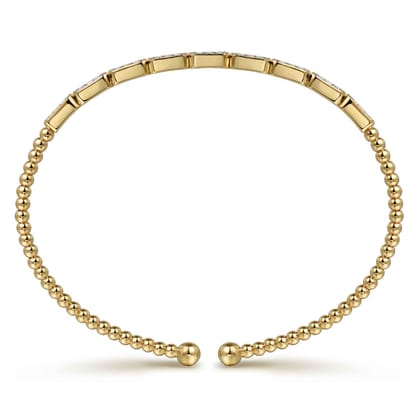 14K Yellow Gold Diamond Bangle
