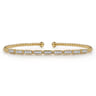 14K Yellow Gold Diamond Bangle - 0.26 ct