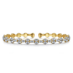 14K Yellow Gold Diamond Bangle