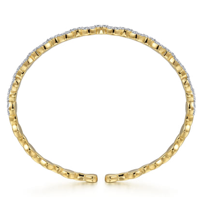 14K Yellow Gold Diamond Bangle