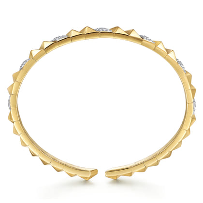 14K Yellow Gold Diamond Bangle