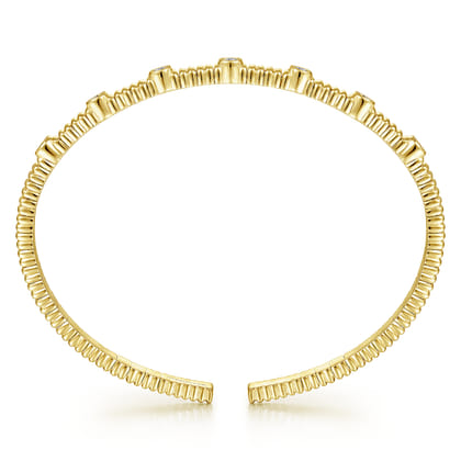 14K Yellow Gold Diamond Bangle