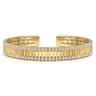 14K Yellow Gold Diamond Bangle - 63.35 ct