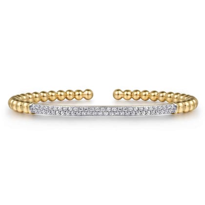 14K Yellow Gold Diamond Bangle