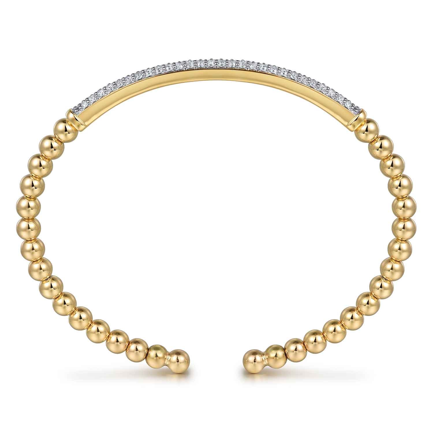 14K Yellow Gold Diamond Bangle - 0.75 ct - Shot 3
