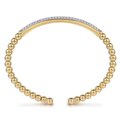 14K Yellow Gold Diamond Bangle