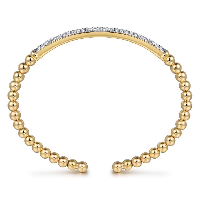 14K Yellow Gold Diamond Bangle - 0.75 ct - Shot 3