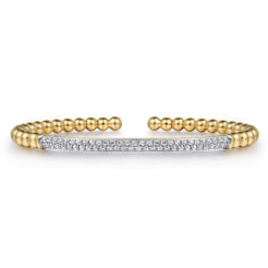 14K Yellow Gold Diamond Bangle