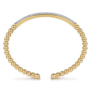 14K Yellow Gold Diamond Bangle